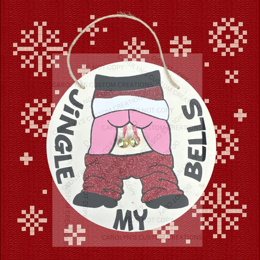 Santa Door Hanger with Bells