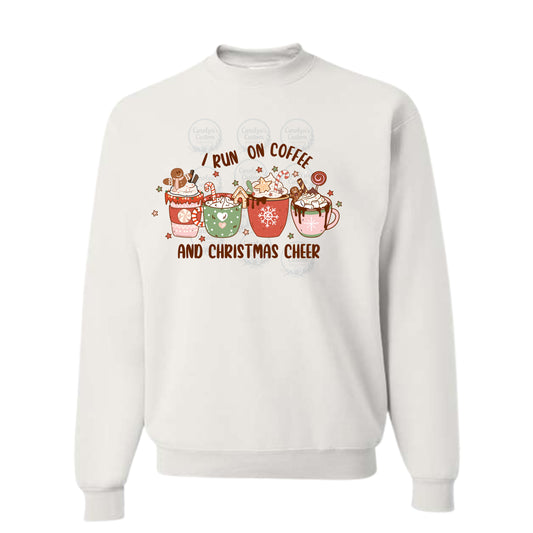 I RUN ON COFFEE AND CHRSITMAS CHEER (VINTAGE LOOK)