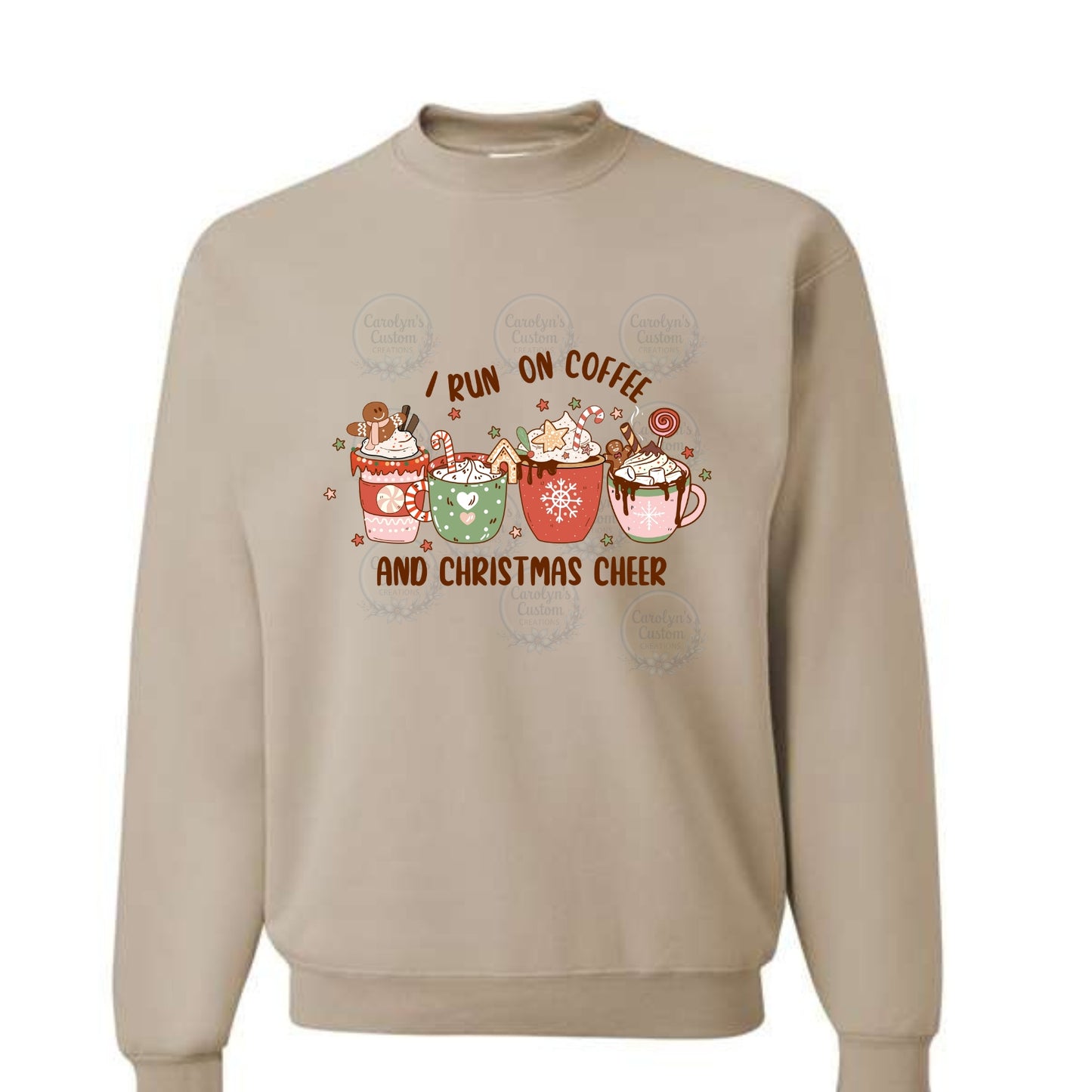 I RUN ON COFFEE AND CHRSITMAS CHEER (VINTAGE LOOK)