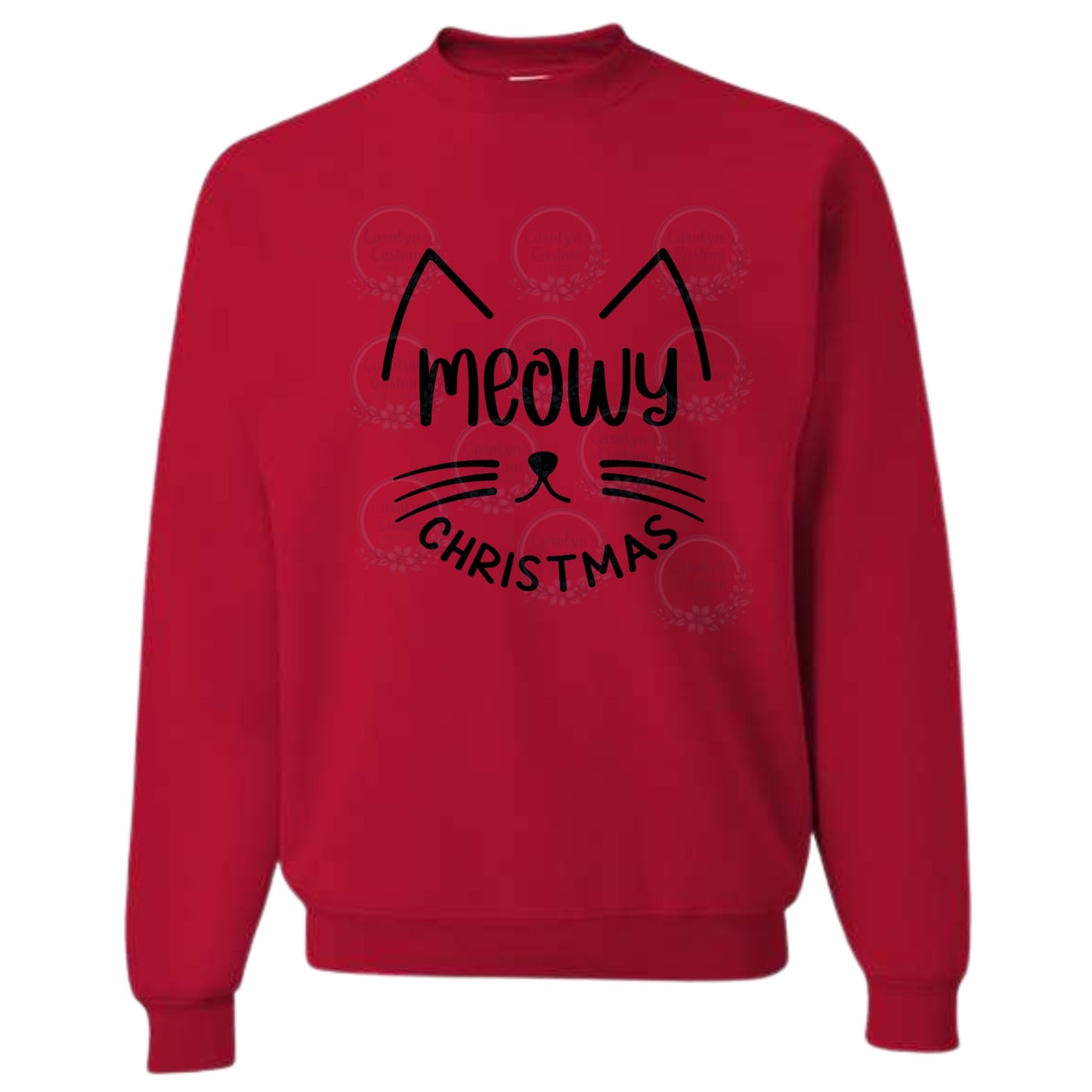 MEOWY CHRISTMAS SWEATSHIRT AND T SHIRT